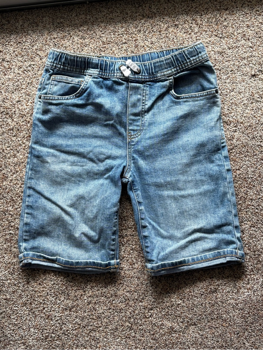 Cat & Jack Light Blue Denim Drawstring Shorts